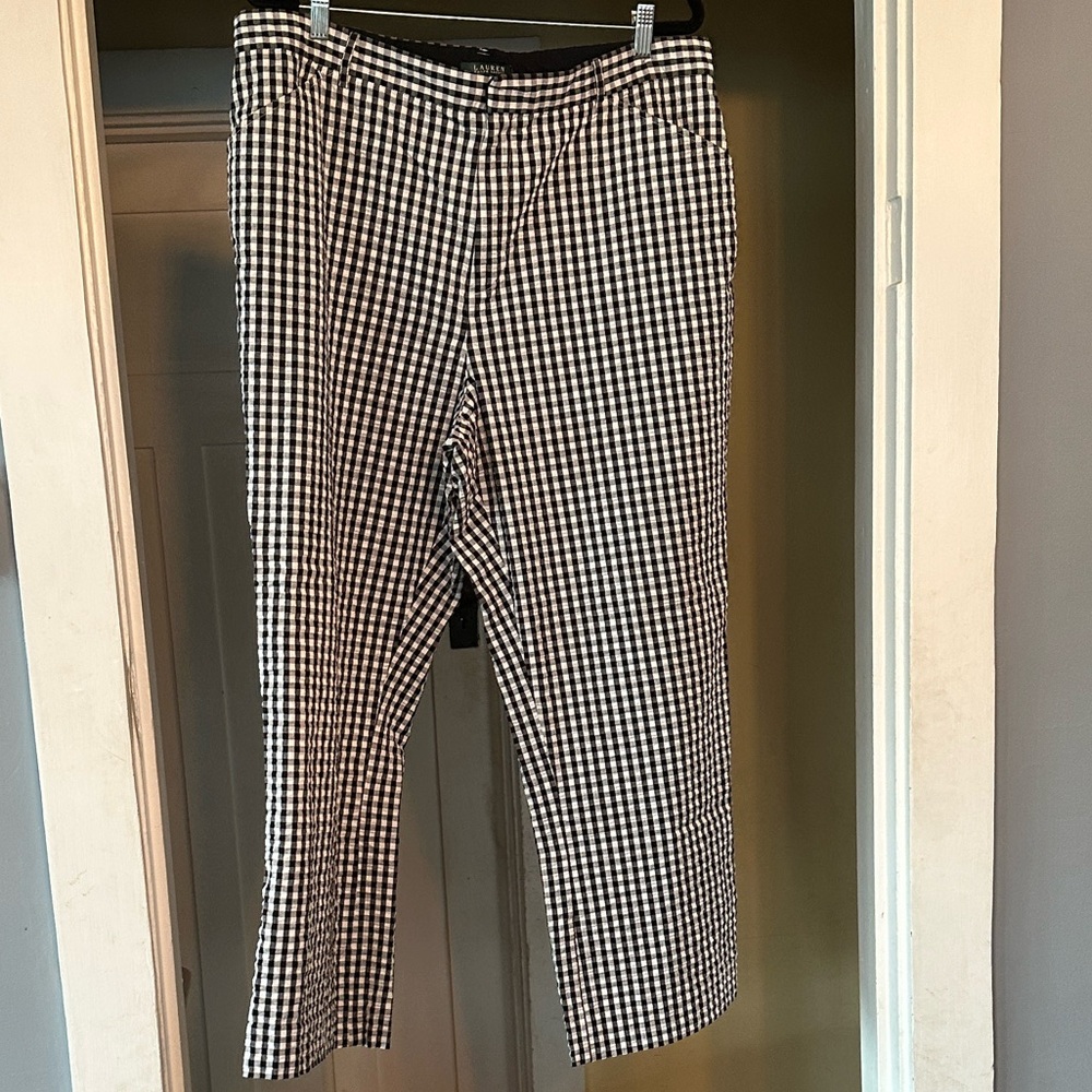 Ralph Lauren Black and White Gingham Pants
